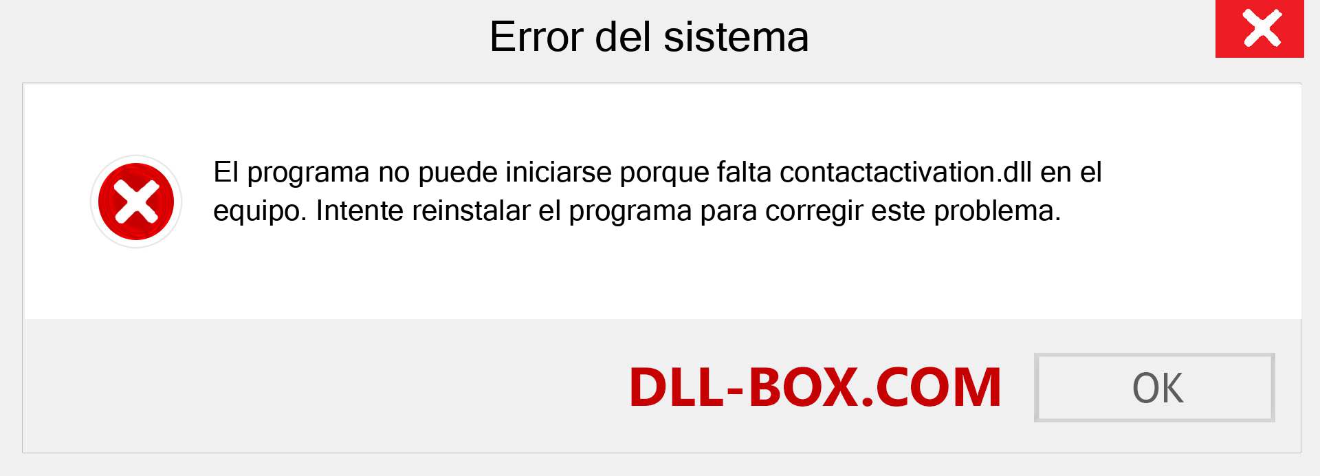 ¿Falta el archivo contactactivation.dll ?. Descargar para Windows 7, 8, 10 - Corregir contactactivation dll Missing Error en Windows, fotos, imágenes